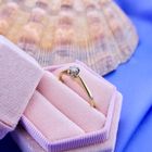 Image 2 of Gold solitaire ring with diamond | 0.07 ct. | Carnation