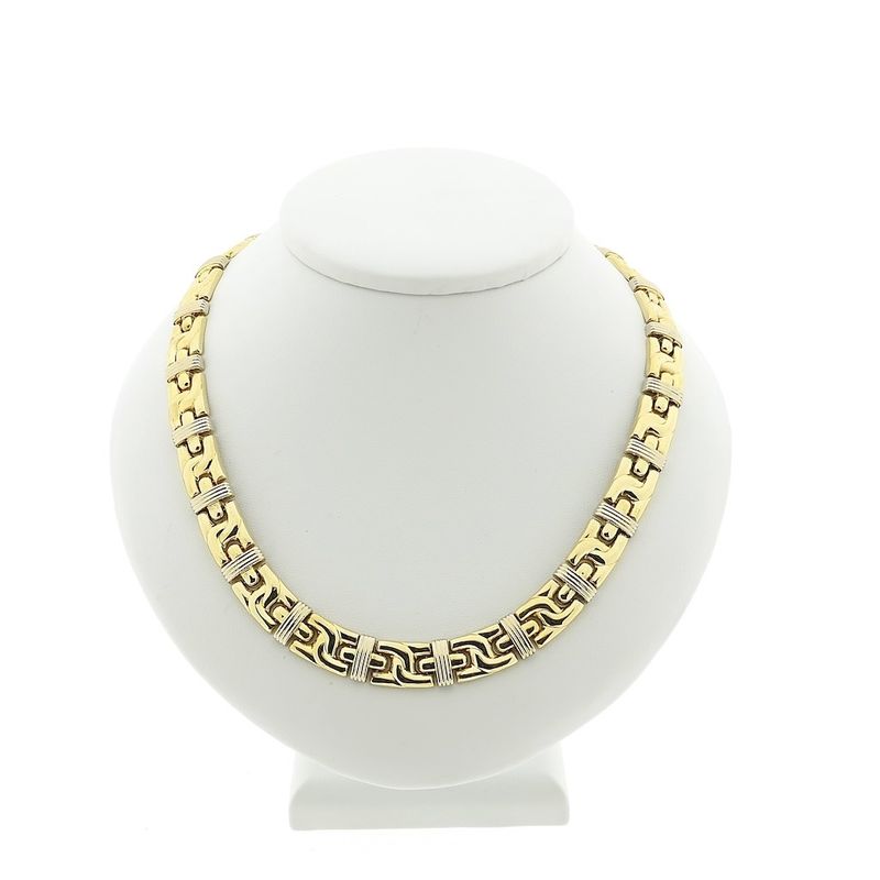 Image 1 of Two-tone gold fantasy link necklace