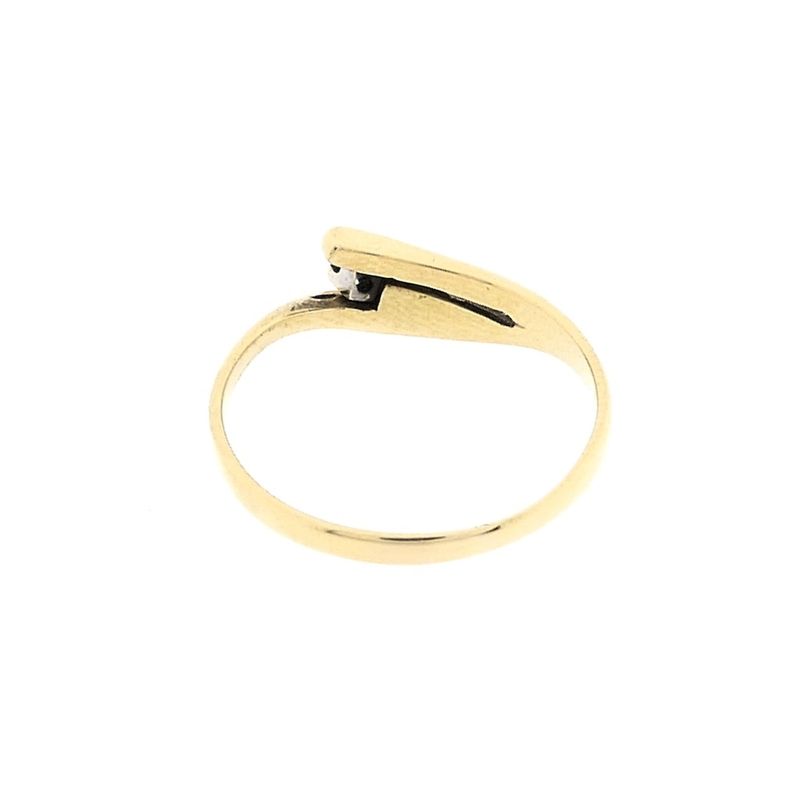 Image 2 of Gold solitaire ring with zirconia