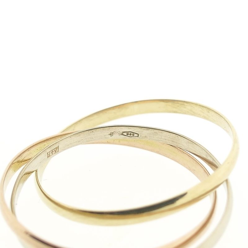 Image 4 of Tricolor gold trinity ring