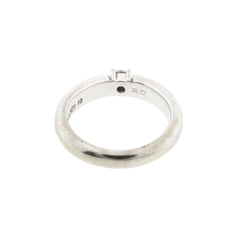 Image 6 of White Gold Solitaire Ring with Diamond; 0.08 ct.