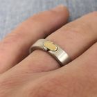 Image 6 of Pequignet two-tone steel ring with yellow gold