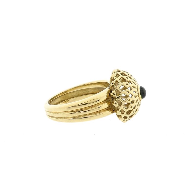 Afbeelding 5 van Vintage gouden ring met toermalijn