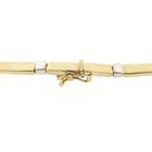 Image 4 of Two-tone gold bar link necklace | 42.5 cm