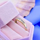 Image 7 of Gold ring with zirconia