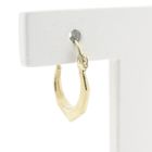 Image 4 of Gold faceted hoop earrings; Ø 12.3 mm