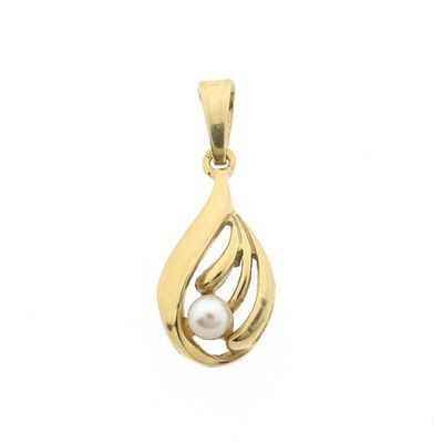 Image 1 of Gold pendant with pearl | Vintage