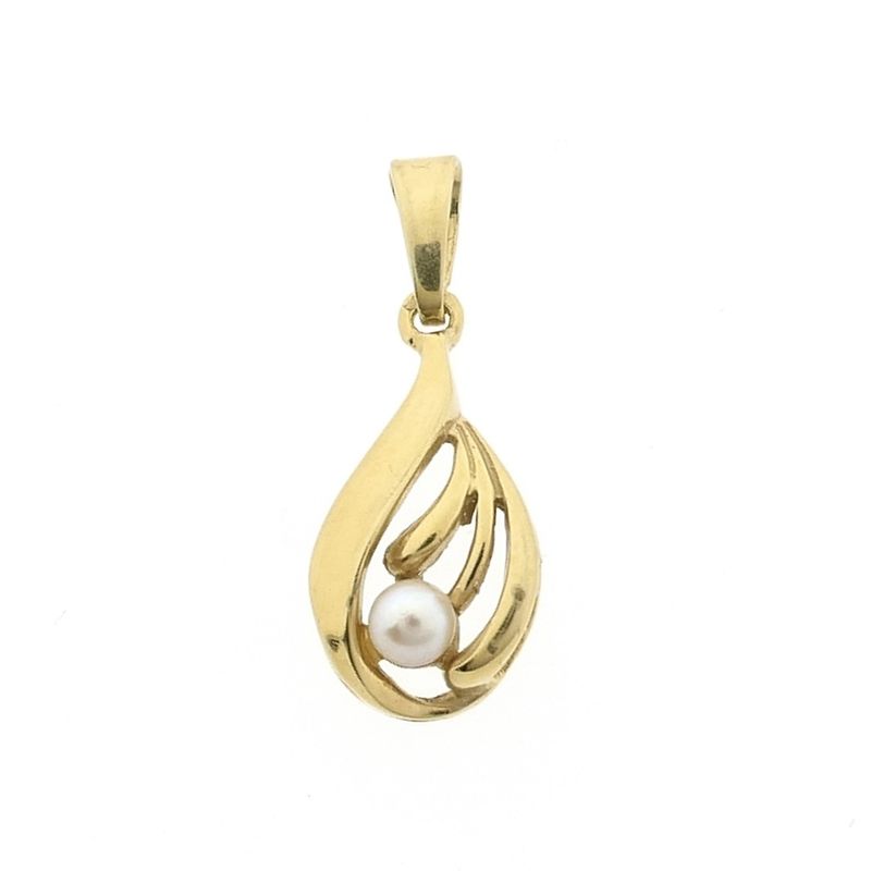 Image 1 of Gold pendant with pearl | Vintage