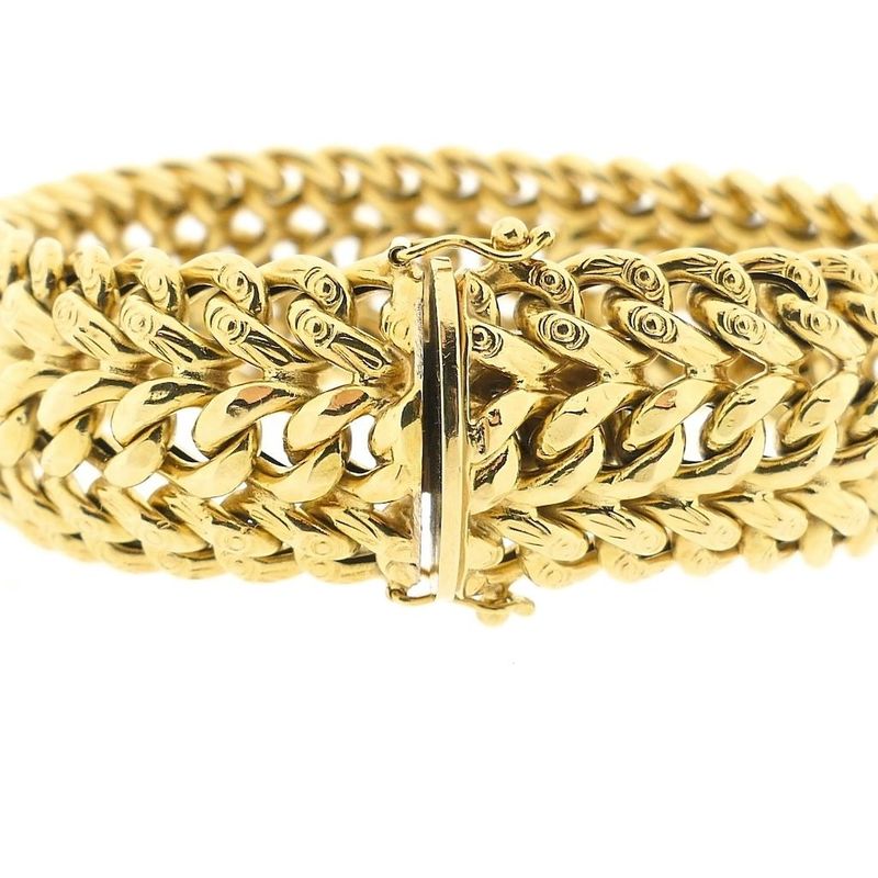 Image 4 of Gold wide fantasy link bracelet