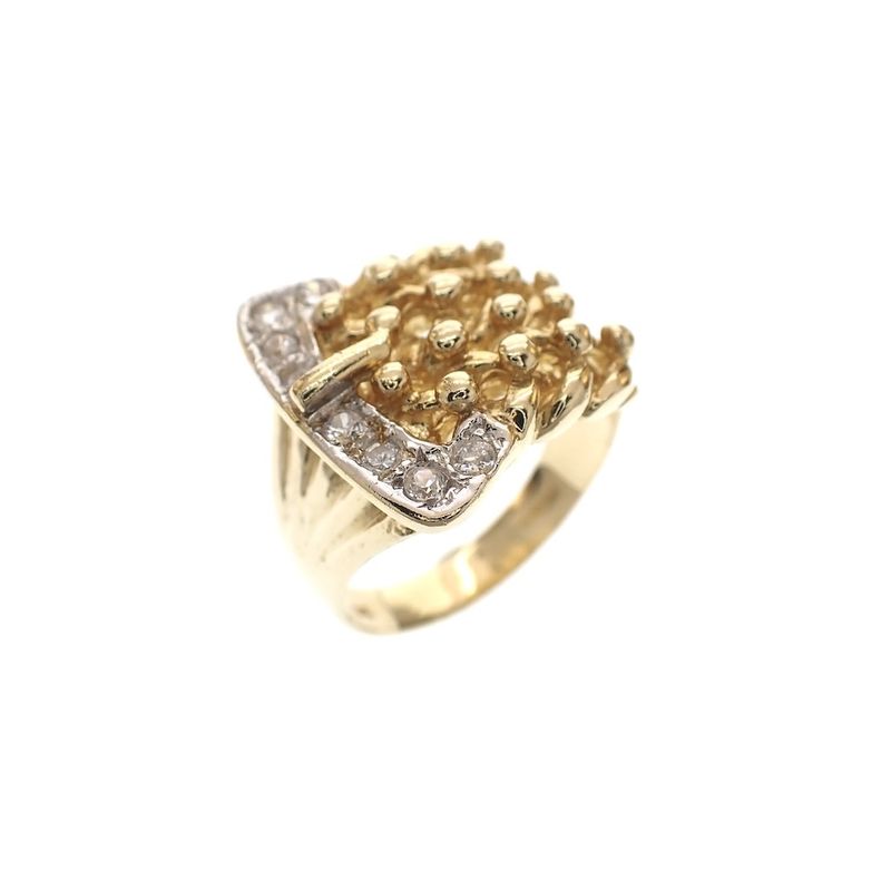 Image 1 of Gold ring as a buckle with zirconia