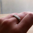 Image 8 of White Gold Ring with Diamond; 0.23 ct; 18 Karat; Size 17.75