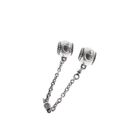 Image 1 of Pandora safety chain; Silver; Heart Relief | 8 cm
