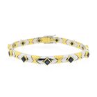 Image 4 of Two-tone gold fantasy bracelet with sapphire