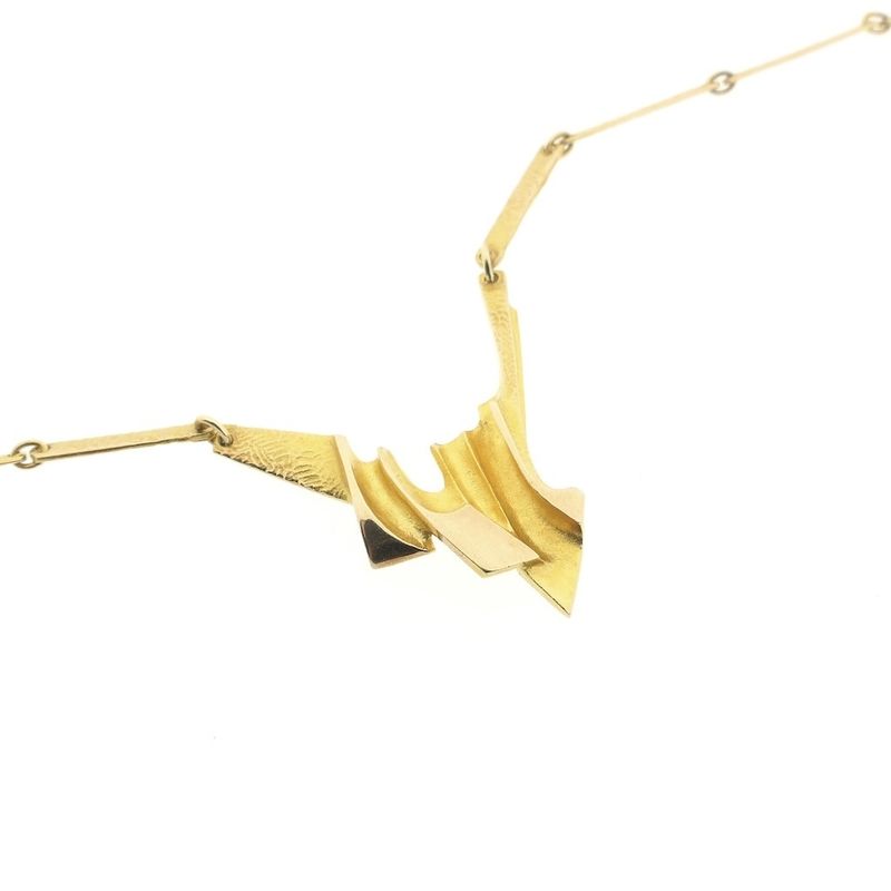 Image 3 of Gold Lapponia necklace; Valeriana | 54 cm