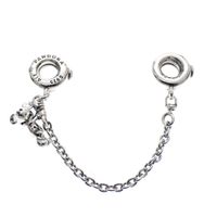Pandora safety chain; Silver; Climbing Mickey Mouse