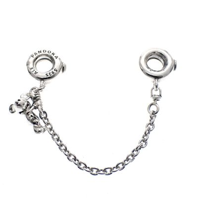 Pandora safety chain; Silver; Climbing Mickey Mouse Image 1 of Pandora safety chain; Silver; Climbing Mickey Mouse