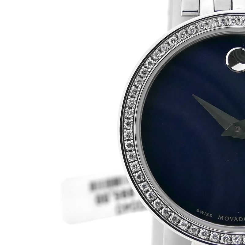 Image 9 of Movado Esperanza; Women's watch with diamonds and Bleu 'Mother of Pearl' dial; 0607231