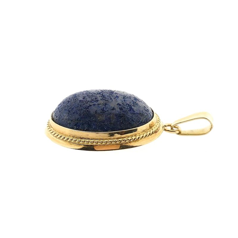 Image 6 of Vintage Gold Pendant with Apatite; 14 Karat