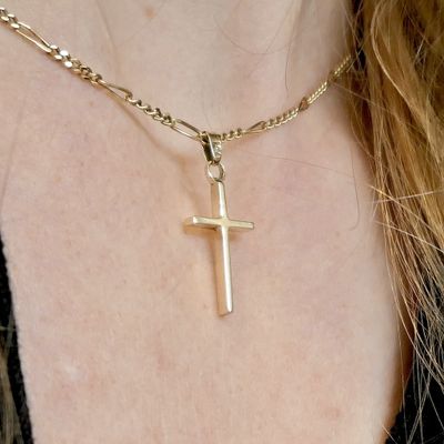 Image 2 of Gold pendant with a subtle cross