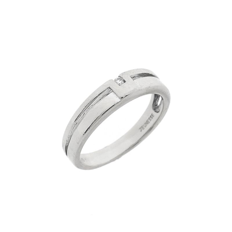 Image 1 of White gold ring with diamond; 0.01 ct. | Jeunesse
