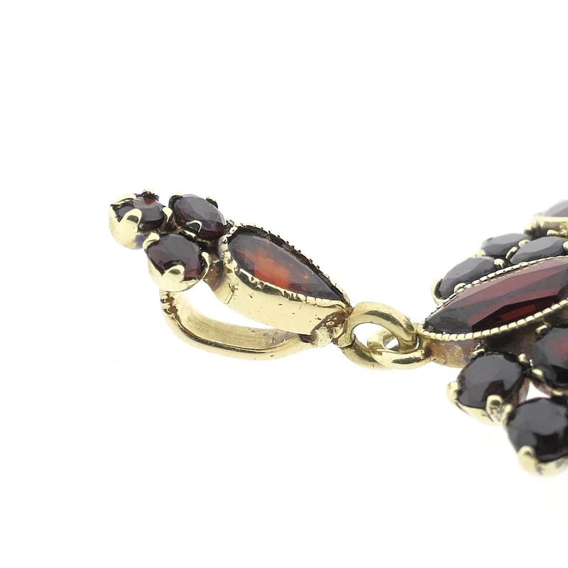 Image 7 of Vintage gold entourage pendant with garnet
