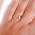 Image 4 of Tricolor gold trinity ring