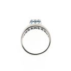 Image 5 of White gold ring with aquamarine and diamond; 0.04 ct.; 14 karat; size 17.5