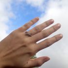 Image 6 of Gold ring with zirconia stones