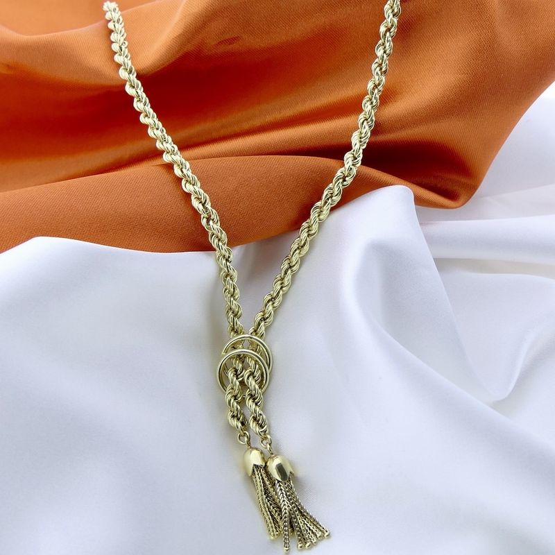 Image 2 of Golden twisted link chain.