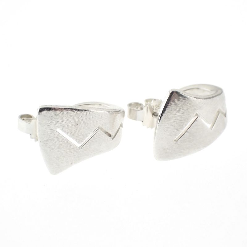 Image 3 of Silver fantasy stud earrings