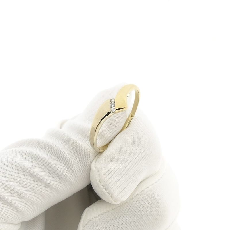 Image 10 of Two-tone gold ring with diamond | 0.03 ct.