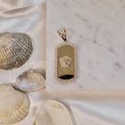 Image 9 of Gold pendant with the head of Medusa and zirconia