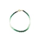 Image 3 of Emerald bead bracelet with gold clasp | 20 cm