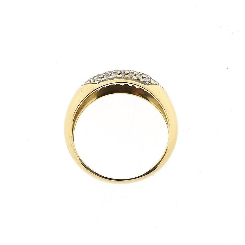 Image 5 of Gold Pavé Ring with Zirconia