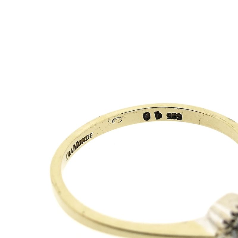 Image 7 of Gold subtle entourage ring | Diamond 0.07 ct.