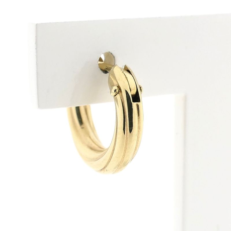 Afbeelding 4 van Gouden klapcreolen; Ø 14,0 mm