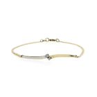 Image 1 of Two-tone gold women's bracelet with zirconia | 17.5 cm