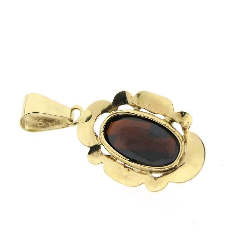 Image 6 of Vintage gold pendant with garnet