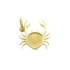 Image 1 of Gold zodiac sign pendant; Cancer