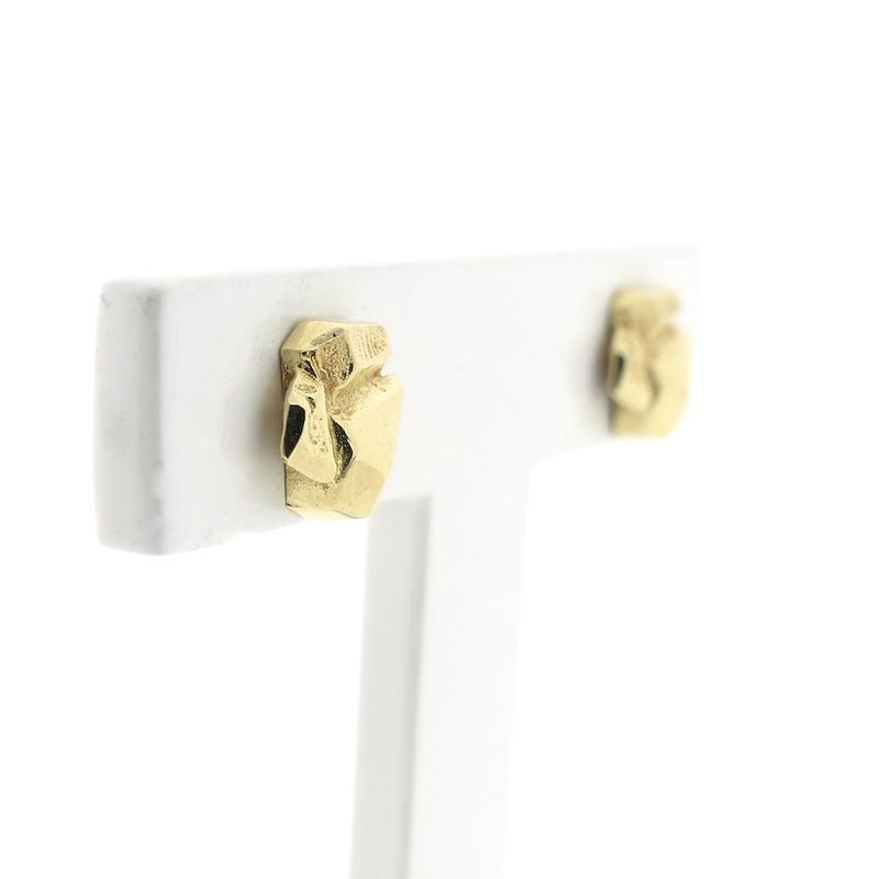 Image 5 of Gold stud earrings; Scandinavian design