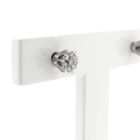 Image 3 of White gold stud earrings with diamond; 0.21 ct.
