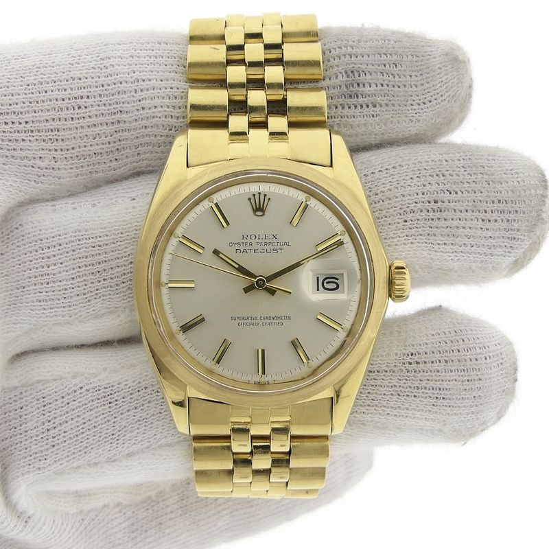 Image 5 of Rolex Datejust 1600; Vintage 18k Gold Men's Watch