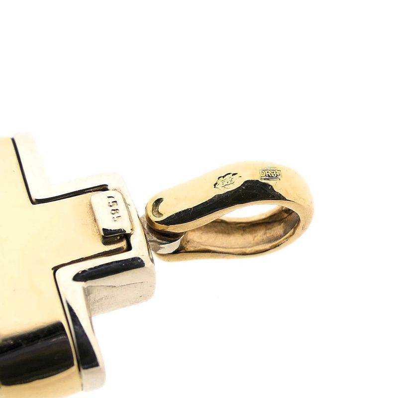 Image 8 of Bicolor Gold Cross Pendant