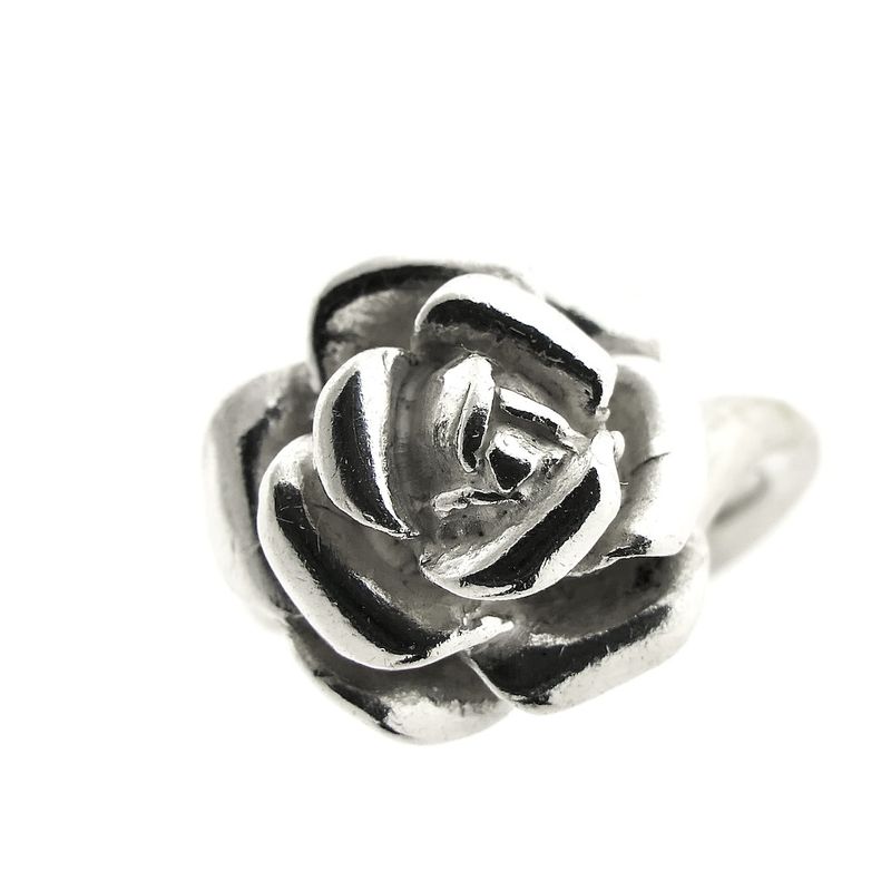 Image 3 of Silver ring with rose