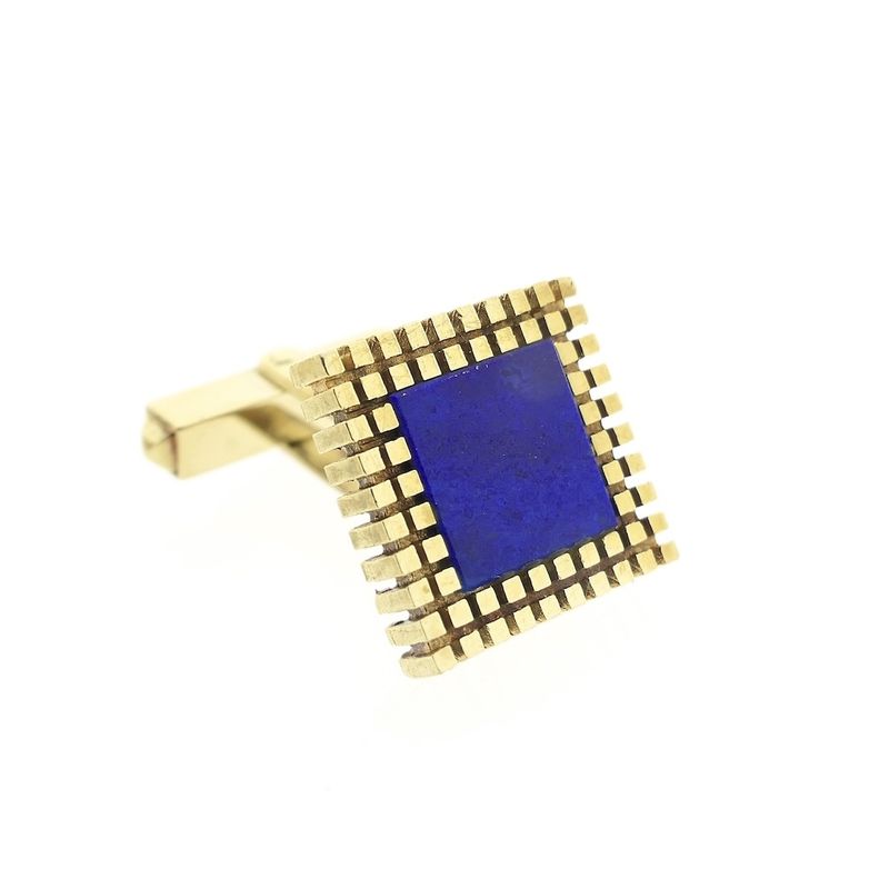 Image 3 of Gold cufflinks with Lapis Lazuli