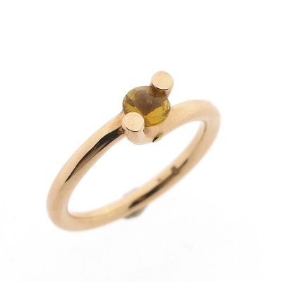 Image 1 of Rose gold ring set with citrine