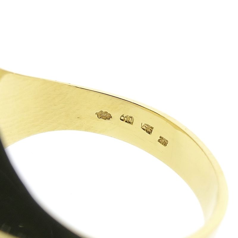Image 7 of Vintage gold signet ring with zirconia | Men