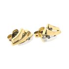 Image 4 of Bicolor gold stud earrings with zirconia