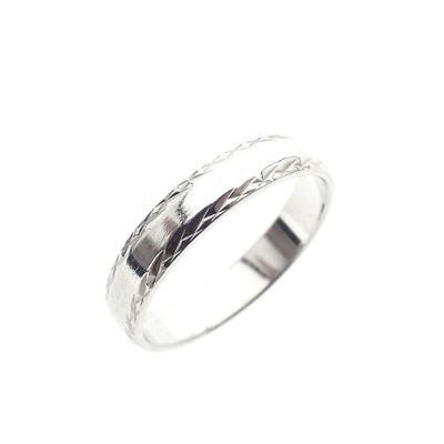 Image 1 of Silver ring with facets