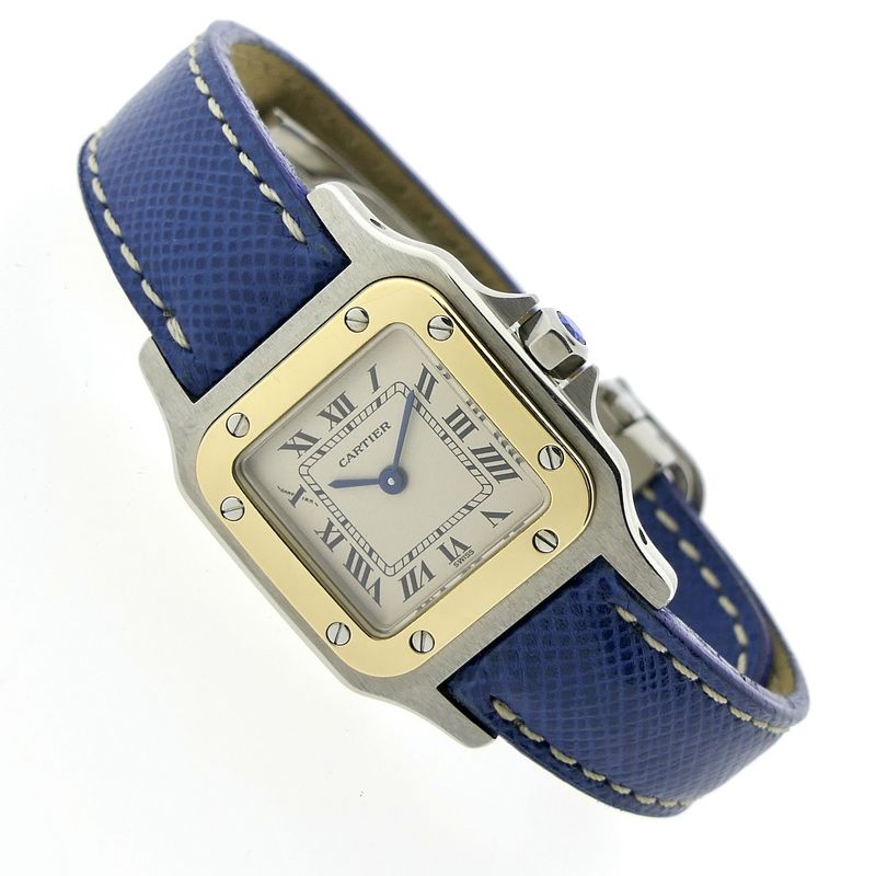 Image 7 of Cartier Santos Galbee; Gold/steel ladies watch